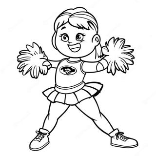 Page A Colorier De Pom Pom Girl Des Hawkeyes De Liowa 19709-18419