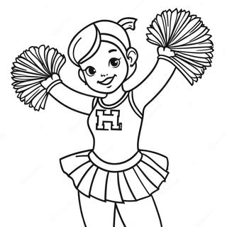 Page A Colorier De Pom Pom Girl Des Hawkeyes De Liowa 19709-18420