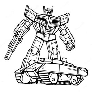 Page A Colorier De Megatron Se Transformant En Char 19729-18435