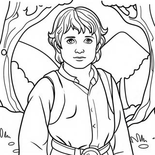 Frodo Baggins Dans La Comte Page A Colorier 1972-1623