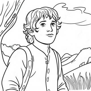 Frodo Baggins Dans La Comte Page A Colorier 1972-1624