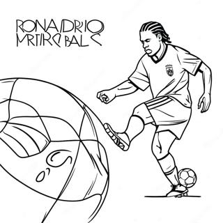 Page A Colorier Ronaldinho Dribblant Un Ballon De Football 19769-18465