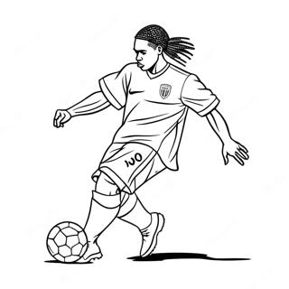 Page A Colorier Ronaldinho Dribblant Un Ballon De Football 19769-18466