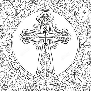 Belle Page A Colorier De Croix De Communion 19779-18474