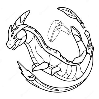 Page A Colorier Mega Rayquaza En Vol 19789-18483