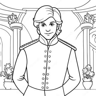 Page A Colorier De Prince Charmant Dans Un Chateau Royal 19799-18489