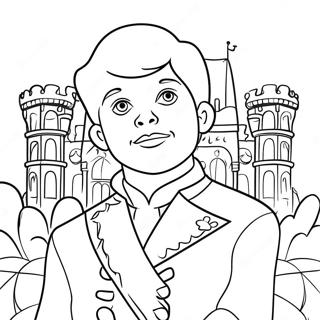 Page A Colorier De Prince Charmant Dans Un Chateau Royal 19799-18490