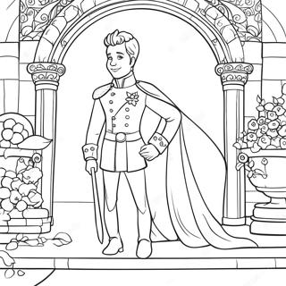 Page A Colorier De Prince Charmant Dans Un Chateau Royal 19799-18492