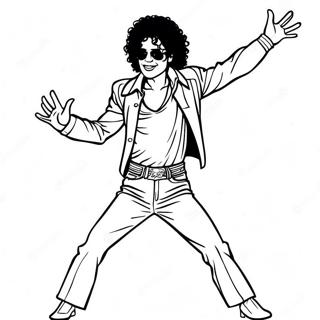 Page A Colorier De Michael Jackson Dansant Le Moonwalk 1982-1632