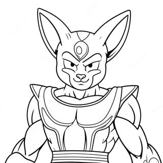 Page A Colorier De Beerus Avec Une Aura Cosmique 19859-18537