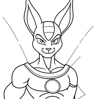 Page A Colorier De Beerus Avec Une Aura Cosmique 19859-18539