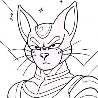 Page A Colorier De Beerus Avec Une Aura Cosmique 19859-18540