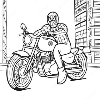 Page A Colorier De Spiderman A Moto 19978-18632