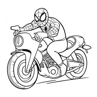 Page A Colorier De Spiderman Conduisant Une Moto Cool 19979-18634