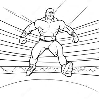 Page A Colorier De Lutteur Wwe Sautant Sur Un Adversaire 20080-18705