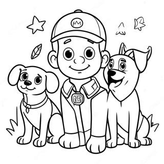 Page A Colorier De Ryder Avec Ses Amis Chiots 20101-18713