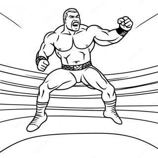 Page A Colorier De Lutteur Wwe Sautant Sur Un Adversaire 20111-18724