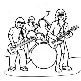 Groupe De Rock Pages À Colorier