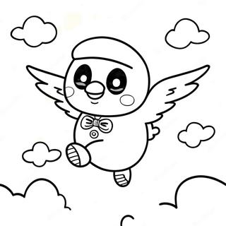 Page A Colorier De Cappy Volant Dans Le Ciel 20202-18788