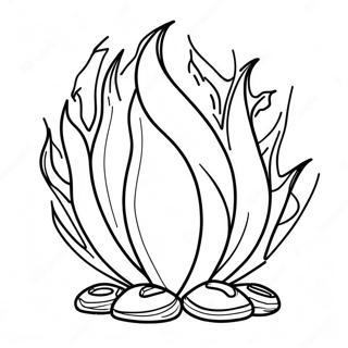 Page A Colorier Element De Feu Enflamme 202-165