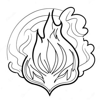 Page A Colorier Element De Feu Enflamme 202-167