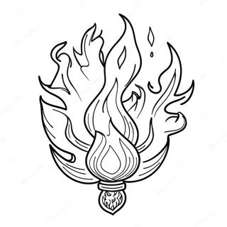 Page A Colorier Element De Feu Enflamme 202-168