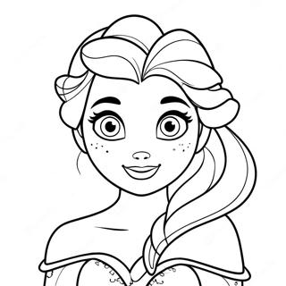 Page A Colorier Delsa De Frozen 2 Montrant Son Vrai Visage 20301-18862