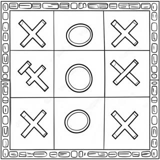 Page A Colorier Du Plateau De Jeu Tic Tac Toe 20311-18871