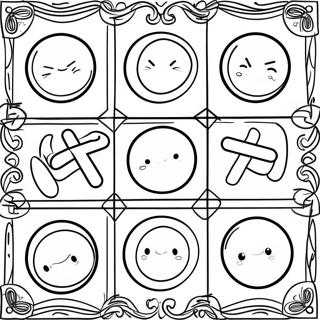 Page A Colorier Du Plateau De Jeu Tic Tac Toe 20311-18872