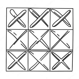 Page A Colorier De La Grille Coloree De Tic Tac Toe 20312-18873