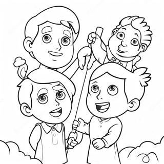 Page A Colorier Luca Avec Des Amis 2032-1669