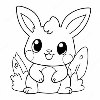 Page A Colorier Mignon Pokemon Lapin 20332-18891