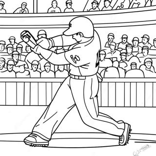 Page A Colorier Joueur Des Chicago Cubs Frappant Un Home Run 20342-18897