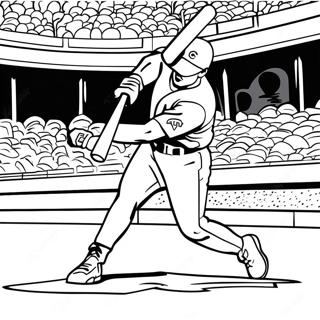 Page A Colorier Joueur Des Chicago Cubs Frappant Un Home Run 20342-18898