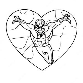 Spiderman Saint-Valentin Pages À Colorier