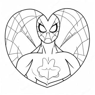 Page A Colorier Coeur De Saint Valentin Spiderman 20361-18911