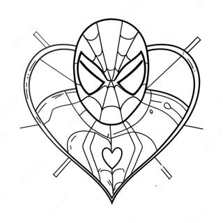 Page A Colorier Coeur De Saint Valentin Spiderman 20361-18912