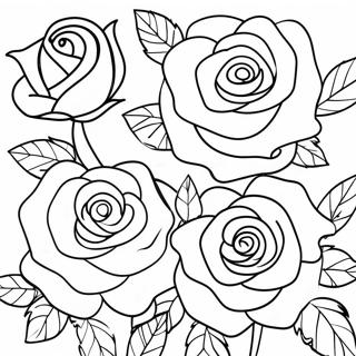 Roses Pages À Colorier