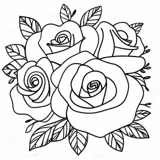 Page A Colorier Beau Bouquet De Roses 20372-18921