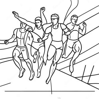 Page A Colorier Des Athletes Olympiques En Action 20402-18946