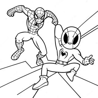 Page A Colorier De Lequipe Spiderman Et Sonic 20422-18963