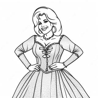 Page A Colorier De Dolly Parton En Robe Scintillante 20482-19010