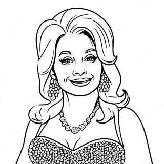 Page A Colorier De Dolly Parton En Robe Scintillante 20482-19011