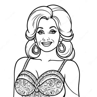 Page A Colorier De Dolly Parton En Robe Scintillante 20482-19012