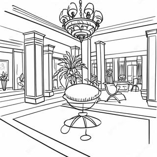 Page A Colorier Du Hall Dun Hotel De Luxe 20492-19017