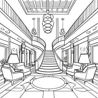 Page A Colorier Du Hall Dun Hotel De Luxe 20492-19020