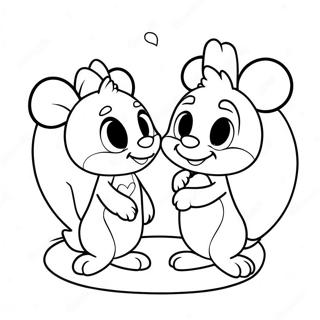 Page A Colorier Mignons Valentines Disney 2051-1682