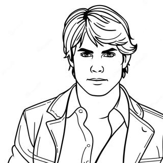 Page A Colorier De Damon Salvatore En Action 20522-19041