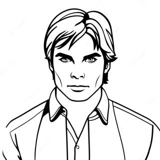 Page A Colorier De Damon Salvatore En Action 20522-19042