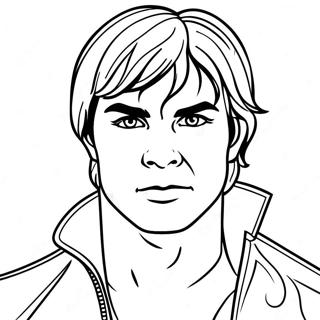 Page A Colorier De Damon Salvatore En Action 20522-19044